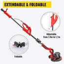 VEVOR Drywall Sander 750W Electric, Electric Sander Variable Speed 800-1750RPM, Drywall Sander Foldable Sheetrock Sander, with Telescope Handle ,Vacuum Bag Drywall Sanders 6 Sand Pads-4