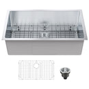 Kitchen Sink, 304 Stainless Steel Drop-In Sinks, Undermount Single Bowl Basin with Accessories(Pack of 3), Household Dishwasher Sinks for Workstation, RV, Prep Kitchen, and Bar Sink, 30 inch-9