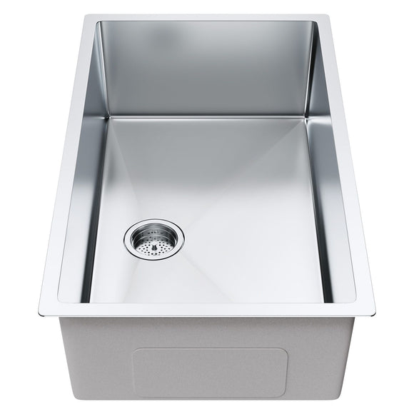 Kitchen Sink, 304 Stainless Steel Drop-In Sinks, Undermount Single Bowl Basin with Accessories(Pack of 3), Household Dishwasher Sinks for Workstation, RV, Prep Kitchen, and Bar Sink, 32 inch