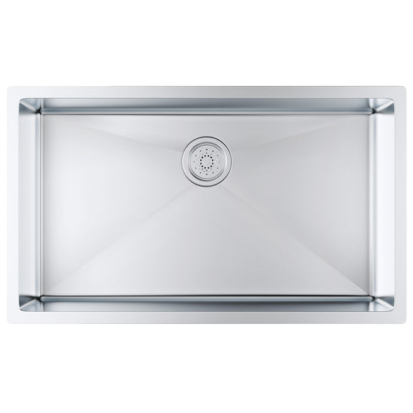 VEVOR Kitchen Sink, 304 Stainless Steel Drop-In Sinks, Undermount Single Bowl Basin with Accessories(Pack of 3), Household Dishwasher Sinks for Workstation, RV, Prep Kitchen, and Bar Sink, 32 inch