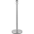 6PCS Red Rope Stanchion Silver Post Crowd Control Queue Line Barrier-12