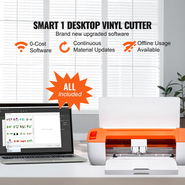 Vinyl Cutter Machine, Bluetooth Connectivity DIY Cutting Machine, Compatible with iOS, Android, Windows and Mac, Massive Designs Included, for Creating Customized Cards, Home Decor - 0