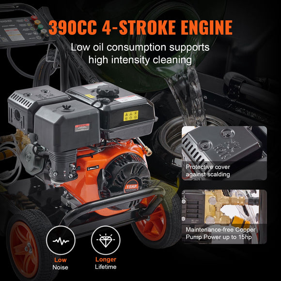 Gas Pressure Washer Gas Powered Washer 4400 PSI 4.0 GPM 390cc 5 Nozzles