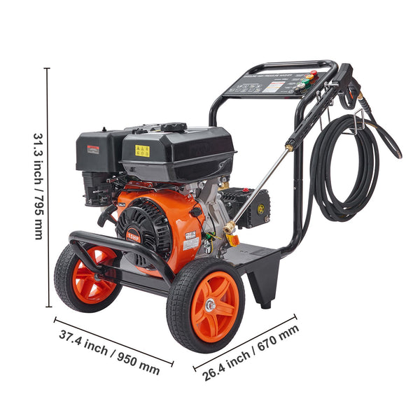 Gas Pressure Washer Gas Powered Washer 4400 PSI 4.0 GPM 390cc 5 Nozzles