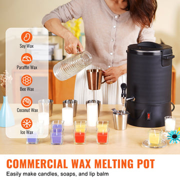 Wax Melter for Candle Making 6.5Liter Electric Pot Commercial or Home Use - 0