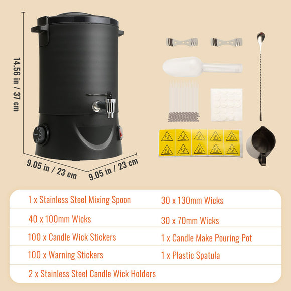 Wax Melter for Candle Making 6.5Liter Electric Pot Commercial or Home Use