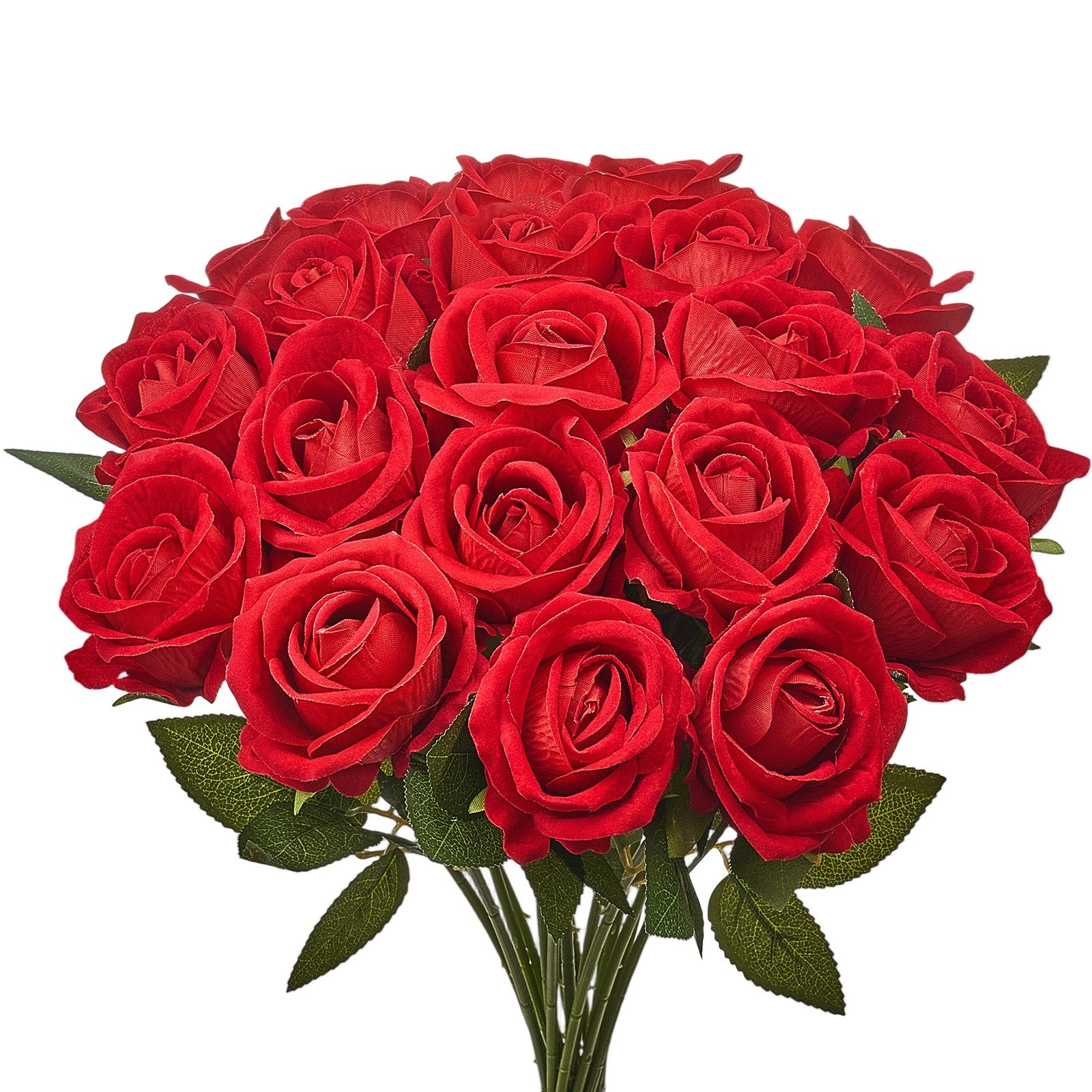 VEVOR 60 Pcs Red Roses Artificial Flowers Realistic Bouquet for Xmas Home Decor