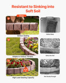 Fake Stone Landscape Edging1190 x 100 x 155mm Lawn Edging Fade-Resistant Brown-5