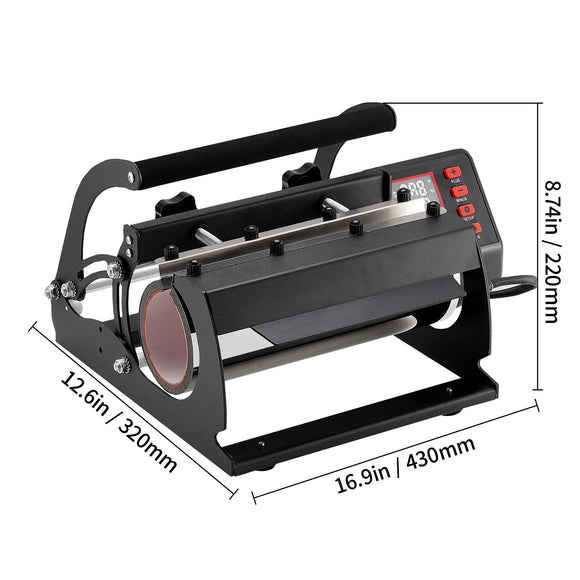 Tumbler Heat Press Machine 11-30oz Mug Press Sublimation Tumblers Black