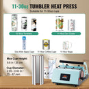 Tumbler Heat Press Machine 11-30oz Mug Press Sublimation Tumblers Green-2