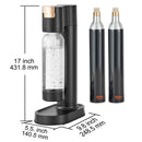 Sparkling Water Maker, Soda Maker Machine for Home Carbonating, Seltzer Water Starter Kit with BPA-free 1L PET Bottle, 2 CO2 Cylinders, Compatible with Mainstream Screw-in 60L CO2 Cylinder-8