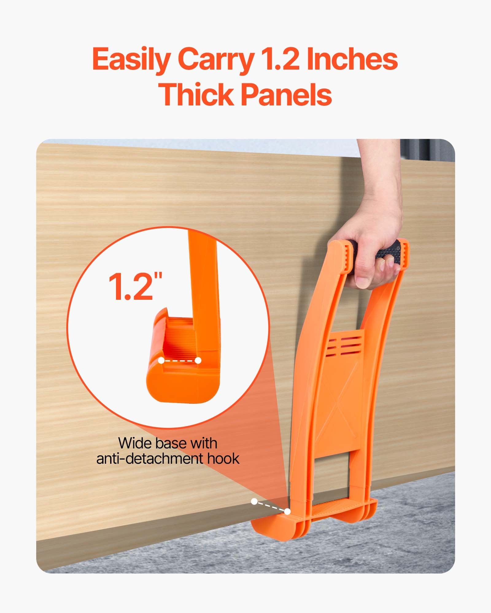 VEVOR Drywall Carrier 2 Pack Plywood Carriers Handles with 79.8 kg Load