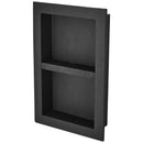 Shower Niche Ready for Tile 40.64 x 60.96 cm, 16 x 24 inch Double Shelf Organizer, Square Corners Wall-inserted Niche Recessed, Sealed Protection Modern Soap Storage Niche for Shower Bathroom, Black-10