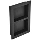 Shower Niche Ready for Tile 40.64 x 60.96 cm, 16 x 24 inch Double Shelf Organizer, Square Corners Wall-inserted Niche Recessed, Sealed Protection Modern Soap Storage Niche for Shower Bathroom, Black-11