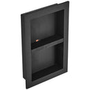 VEVOR Shower Niche Ready for Tile 40.64 x 60.96 cm, 16 x 24 inch Double Shelf Organizer, Square Corners Wall-inserted Niche Recessed, Sealed Protection Modern Soap Storage Niche for Shower Bathroom, Black-10