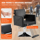 VEVOR Salon Chair, Barber Chair for Hair Stylist, Styling Chair with Heavy Duty Hydraulic Pump, Swivel Hair Salon Chair with Footrest for Beauty Spa Shampoo, Max Load Weight 330 lbs, Black-4