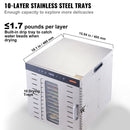 10 Trays Food Dehydrator Machine Stainless Steel 1000W Jerky Fruit Drying-3