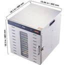 10 Trays Food Dehydrator Machine Stainless Steel 1000W Jerky Fruit Drying-8