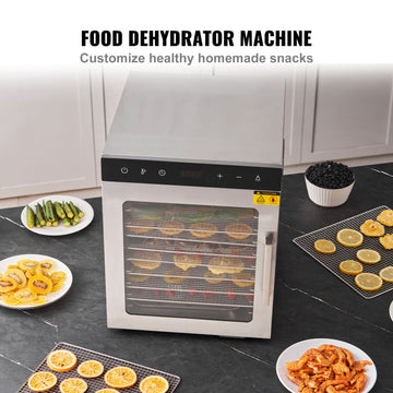 10 Trays Food Dehydrator Machine Stainless Steel 800W Jerky Fruit Drying - 0
