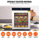 10 Trays Food Dehydrator Machine Stainless Steel 800W Jerky Fruit Drying-5