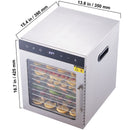 10 Trays Food Dehydrator Machine Stainless Steel 800W Jerky Fruit Drying-8