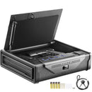 Gun Safe for Pistols Biometric Gun Safe with 3 Access Ways for 2 Pistols-1