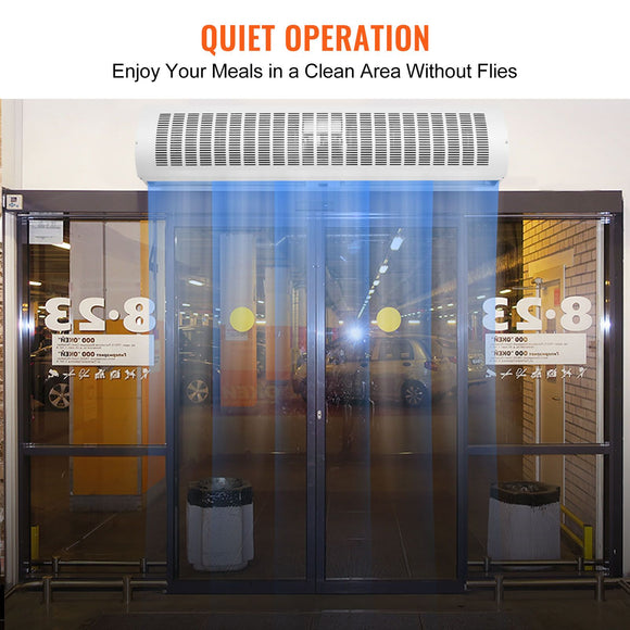 1.1m Commercial Indoor Air Curtain Super Power 2 Speeds 2292m_/h, UL Certified Wall Mounted Air Curtains for Doors, Indoor Over Door Fan with Heavy Duty Limit Switch, Easy-Install Unheated