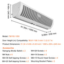 1.1m Commercial Indoor Air Curtain Super Power 2 Speeds 2292m_/h, UL Certified Wall Mounted Air Curtains for Doors, Indoor Over Door Fan with Heavy Duty Limit Switch, Easy-Install Unheated-7