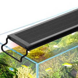 VEVOR Aquarium Light, 14W Full Spectrum Fish Tank Light with 24/7 Natural Mode, Adjustable Timer & 5-Level Brightness, with Aluminum Alloy Shell Extendable Brackets for 12"-18" Freshwater Planted Tank