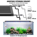 VEVOR Aquarium Light, 14W Full Spectrum Fish Tank Light with 24/7 Natural Mode, Adjustable Timer & 5-Level Brightness, with Aluminum Alloy Shell Extendable Brackets for 12"-18" Freshwater Planted Tank-6