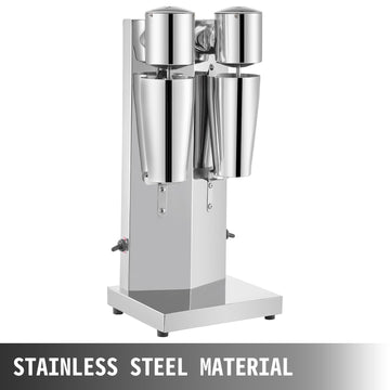 Commercial Milkshake Maker Machine Double Heads Thickshake Frother Stainless - 0