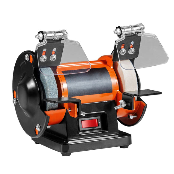 Jewelry Polisher, Bench Grinder Polishing & Buffing Machine, 3590RPM Bench Lathe Polisher with 1 Wool Wheel & 1 Abrasive Fiber Wheel & 1 Grinding Wheel & 100pcs Tools