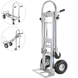 VEVOR Aluminum Hand Truck 3 in 1 Folding Hand Truck Convertible Hand Truck and Dolly
