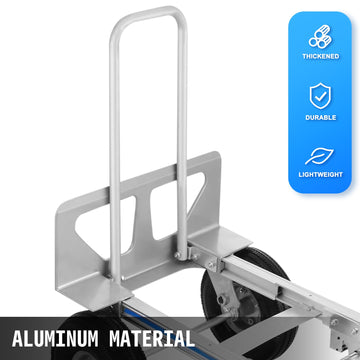 VEVOR Aluminum Hand Truck 3 in 1 Folding Hand Truck Convertible Hand Truck and Dolly - 0