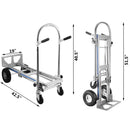 VEVOR Aluminum Hand Truck 3 in 1 Folding Hand Truck Convertible Hand Truck and Dolly-8