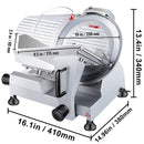 Commercial Meat Slicer, 240W Electric Deli Food Slicer, 10 inch Carbon Steel Blade Electric Food Slicer, 350-400RPM Meat Slicer, 0 - 0.47 inch Adjustable Thickness for Commercial and Home Use-8