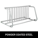 10 Holders Floor Bike Rack, 59" Length All-Steel Grid Bike Rack, 10-Bike Capacity Dual-Side Storage Stand for Garages Streets Yards Bike Events-2