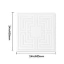 Ceiling Tiles 12-Pack 24 x 24 in PVC Easy Installation White Echo Pattern-8