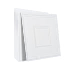 Ceiling Tiles 12-Pack 24 x 24 in PVC Easy Installation White Geometric-1