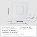 Ceiling Tiles 12-Pack 24 x 24 in PVC Easy Installation White Geometric-7