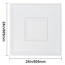 Ceiling Tiles 12-Pack 24 x 24 in PVC Easy Installation White Geometric-8