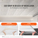 VEVOR Ceiling Tiles 12-Pack 24 x 24 in PVC Easy Installation White Geometric-5