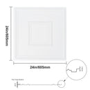 VEVOR Ceiling Tiles 12-Pack 24 x 24 in PVC Easy Installation White Geometric-9