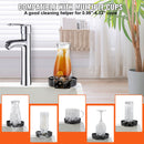 Glass Rinser, 10 Powerful Spraying Jets Rotating Cup Rinser for Sink, 304 Stainless Steel Faucet Cup Washer & Silicone Nonslip Pad for Baby Bottle, Glass Cup, Wine Glass (Matte Black Base)-3
