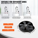 Glass Rinser, 10 Powerful Spraying Jets Rotating Cup Rinser for Sink, 304 Stainless Steel Faucet Cup Washer & Silicone Nonslip Pad for Baby Bottle, Glass Cup, Wine Glass (Matte Black Base)-4