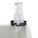 Glass Rinser, 10 Powerful Spraying Jets Rotating Cup Rinser for Sink, 304 Stainless Steel Faucet Cup Washer & Silicone Nonslip Pad for Baby Bottle, Glass Cup, Wine Glass (Matte Black Base)-12