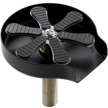 VEVOR Glass Rinser, 10 Powerful Spraying Jets Rotating Cup Rinser for Sink, 304 Stainless Steel Faucet Cup Washer & Silicone Nonslip Pad for Baby Bottle, Glass Cup, Wine Glass (Matte Black Base)