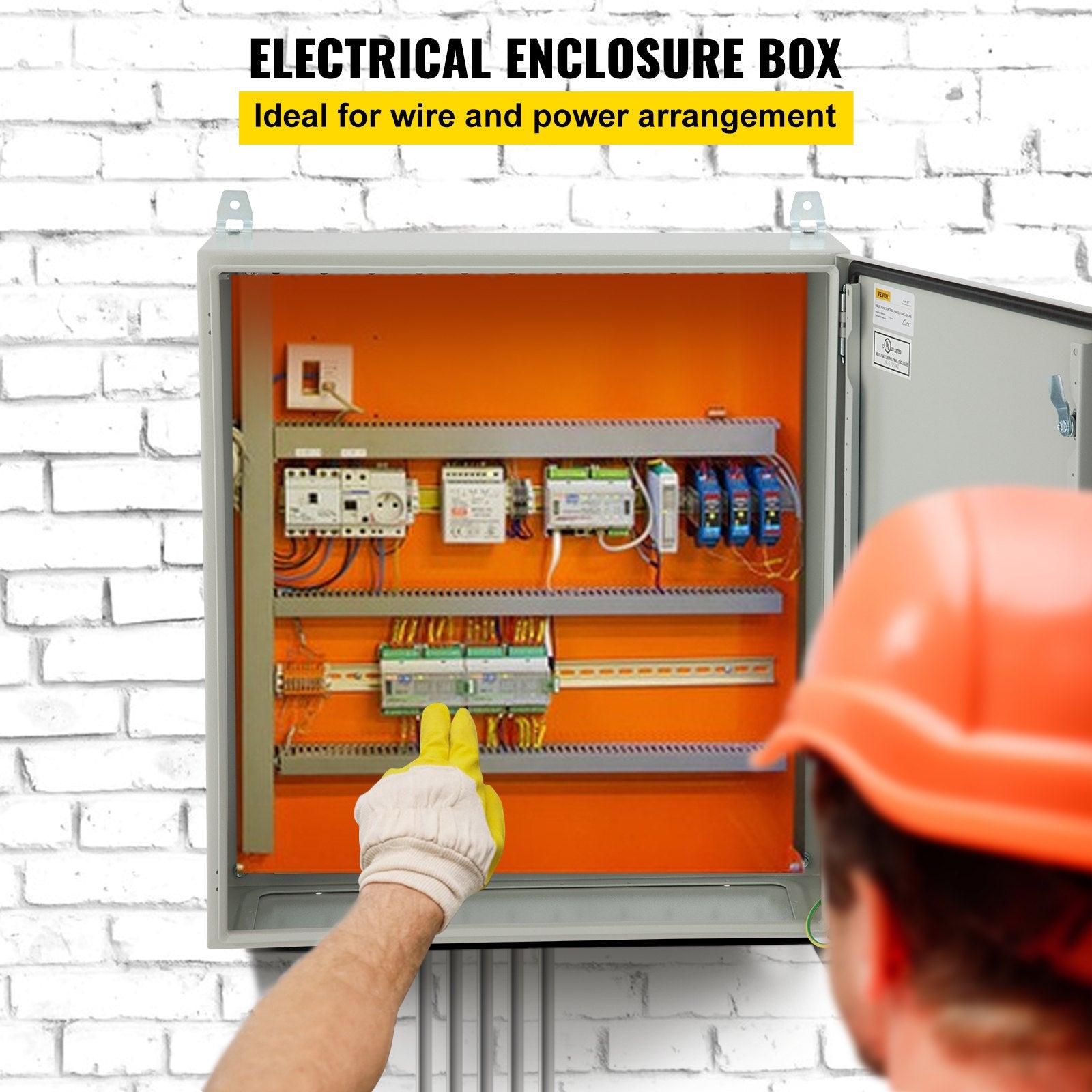 VEVOR Electrical Steel Enclosure Box NEMA 4 Outdoor Enclosure 24 x 24 x 12'' UL - 0