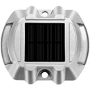 Driveway Lights 12-Pack Solar Driveway Lights Bright White with Screws Solar Deck Lights Outdoor Waterproof Wireless Dock Lights 6 LEDs for Path Warning Garden Walkway Sidewalk Steps-12