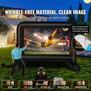 Inflatable Movie Screen, 16 FT Inflatable Projector Screen for Outside with Blower and Carrying Bag, Front/Rear Projection, Oxford Fabric Blow Up Screen for Outdoor Parties Backyard Movie Night-2